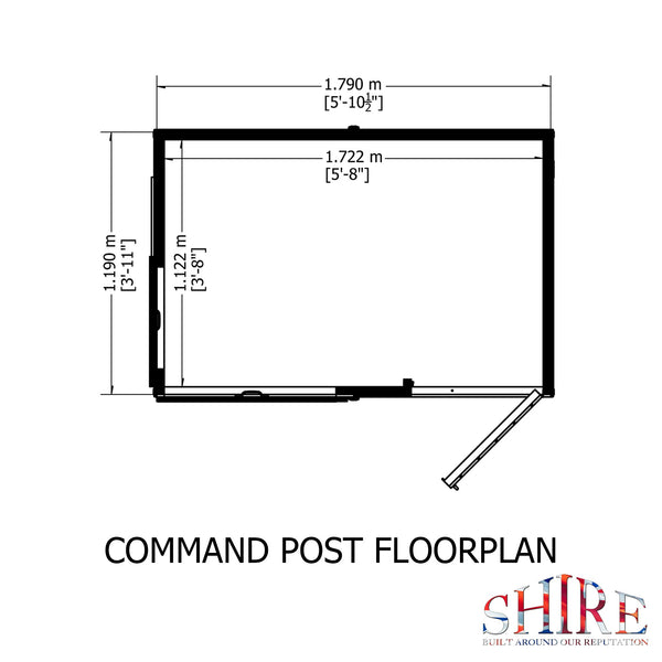 Shire Command Post 6x4 Childrens Playhouse with 12mm Shiplap cladding - Best Shed