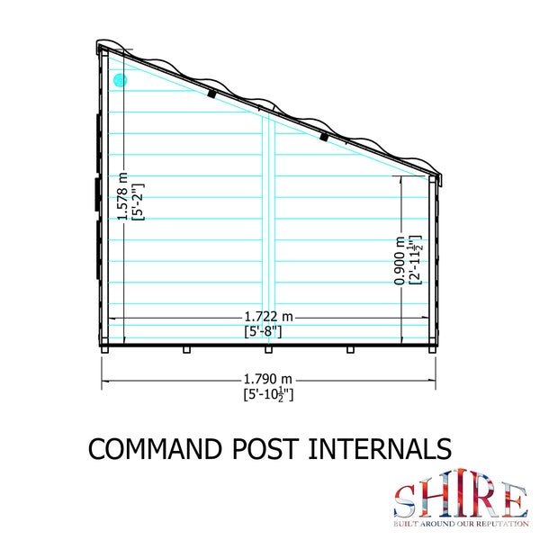 Shire Command Post 6x4 Childrens Playhouse with 12mm Shiplap cladding - Best Shed
