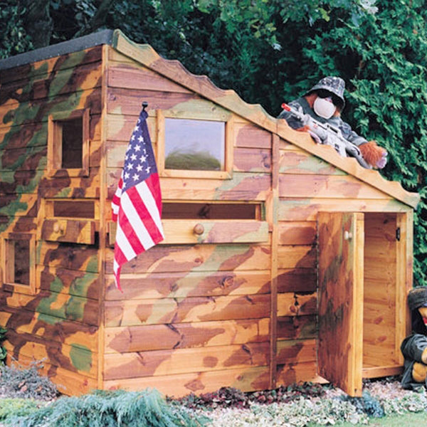 Shire Command Post 6x4 Childrens Playhouse with 12mm Shiplap cladding - Best Shed
