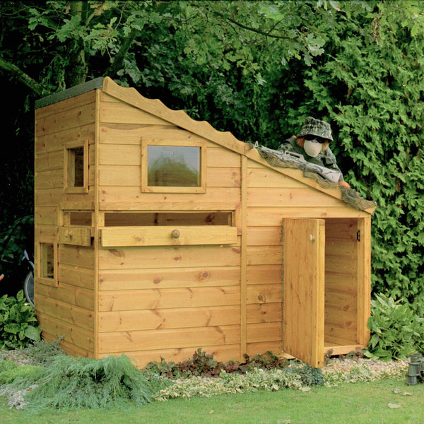 Shire Command Post 6x4 Childrens Playhouse with 12mm Shiplap cladding - Best Shed