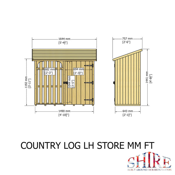 Shire Country Log Store - Best Shed