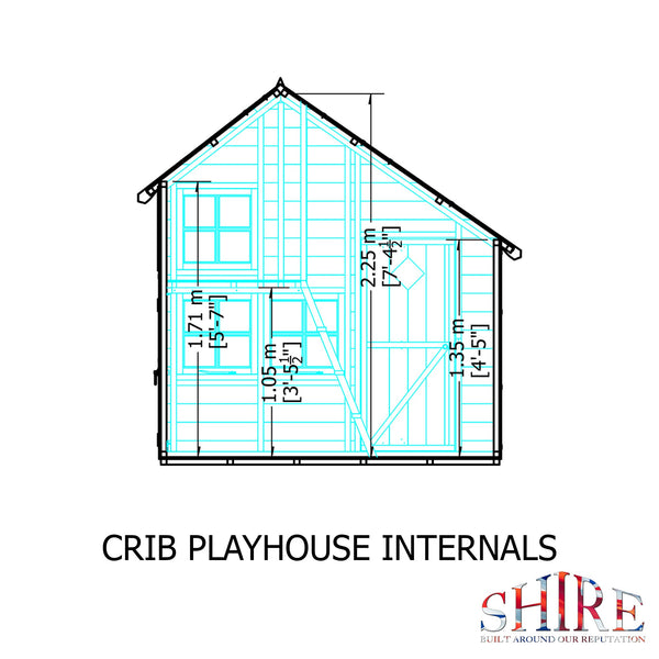 Crib 7x6 Shiplap Children's Playhouse