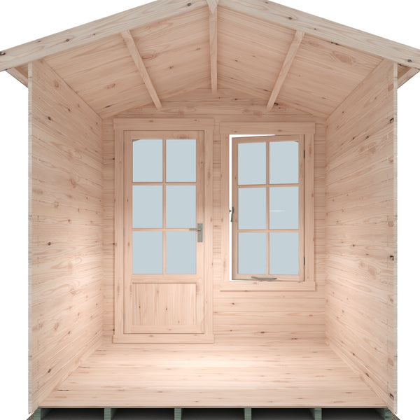 Shire Crinan 7x7 Log Cabin 19mm interlock  Cladding - Best Shed