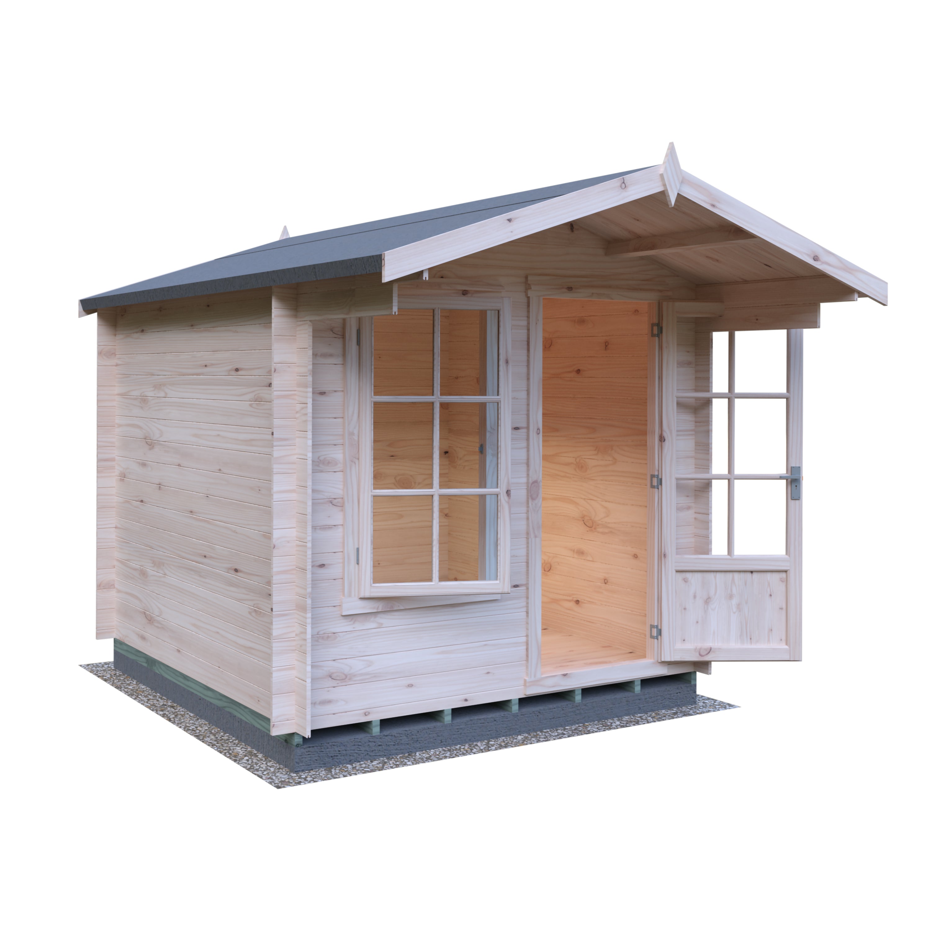 Shire Crinan 8x8 Log Cabin 19mm interlock  Cladding - Best Shed