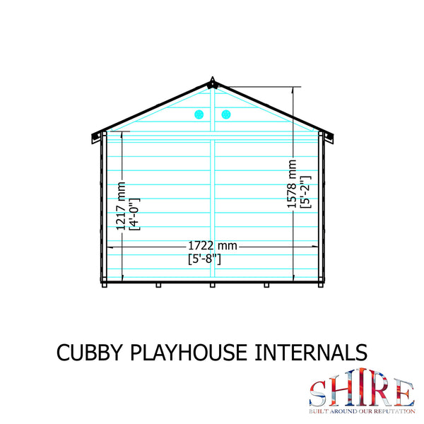 Shire Cubby 6x4 Childrens Playhouse with 12mm Shiplap cladding - Best Shed