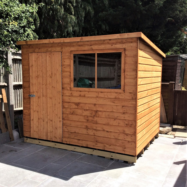 Caldey Single Door 8x6  style D 12mm Shiplap Garden Shed