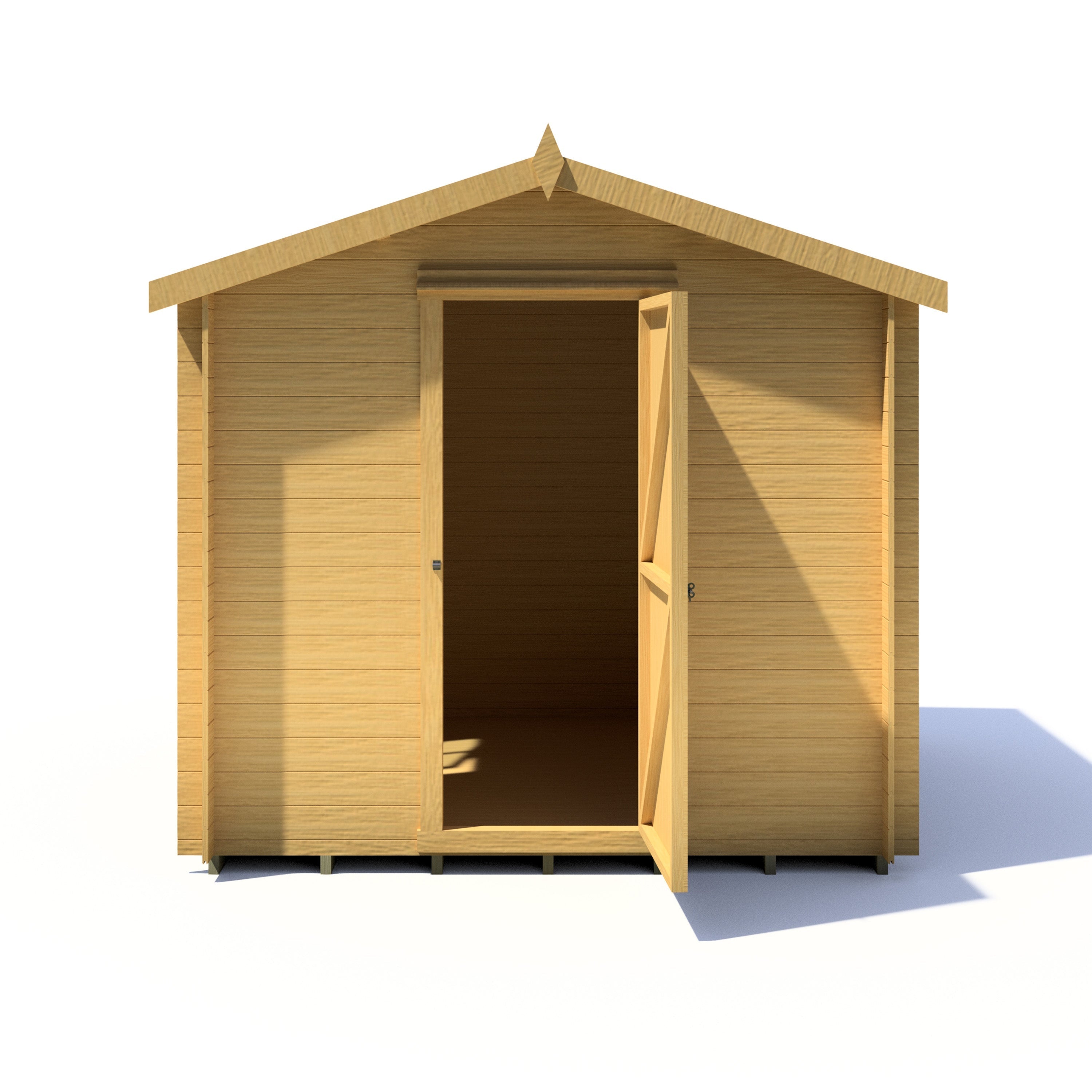 Shire Danbury 8x8 Log Cabin 19mm interlock  Cladding - Best Shed