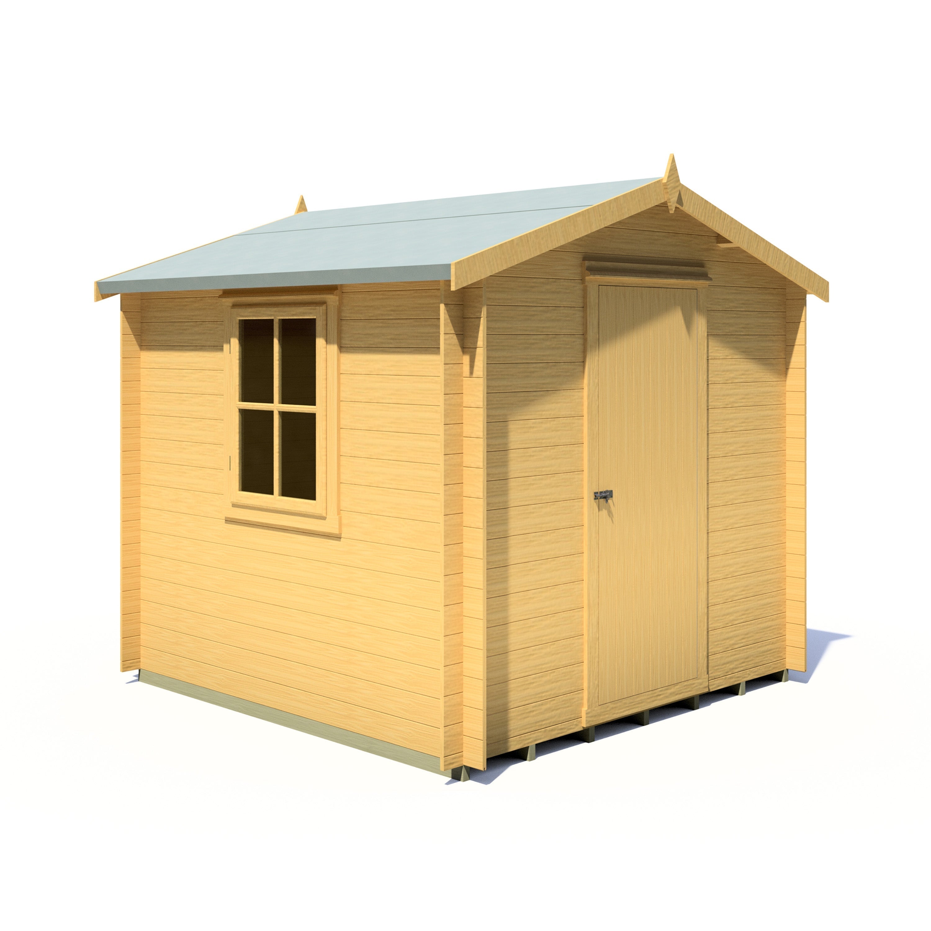 Shire Danbury 8x8 Log Cabin 19mm interlock  Cladding - Best Shed