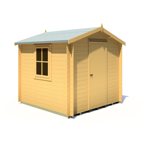 Shire Danbury 8x8 Log Cabin 19mm interlock  Cladding - Best Shed