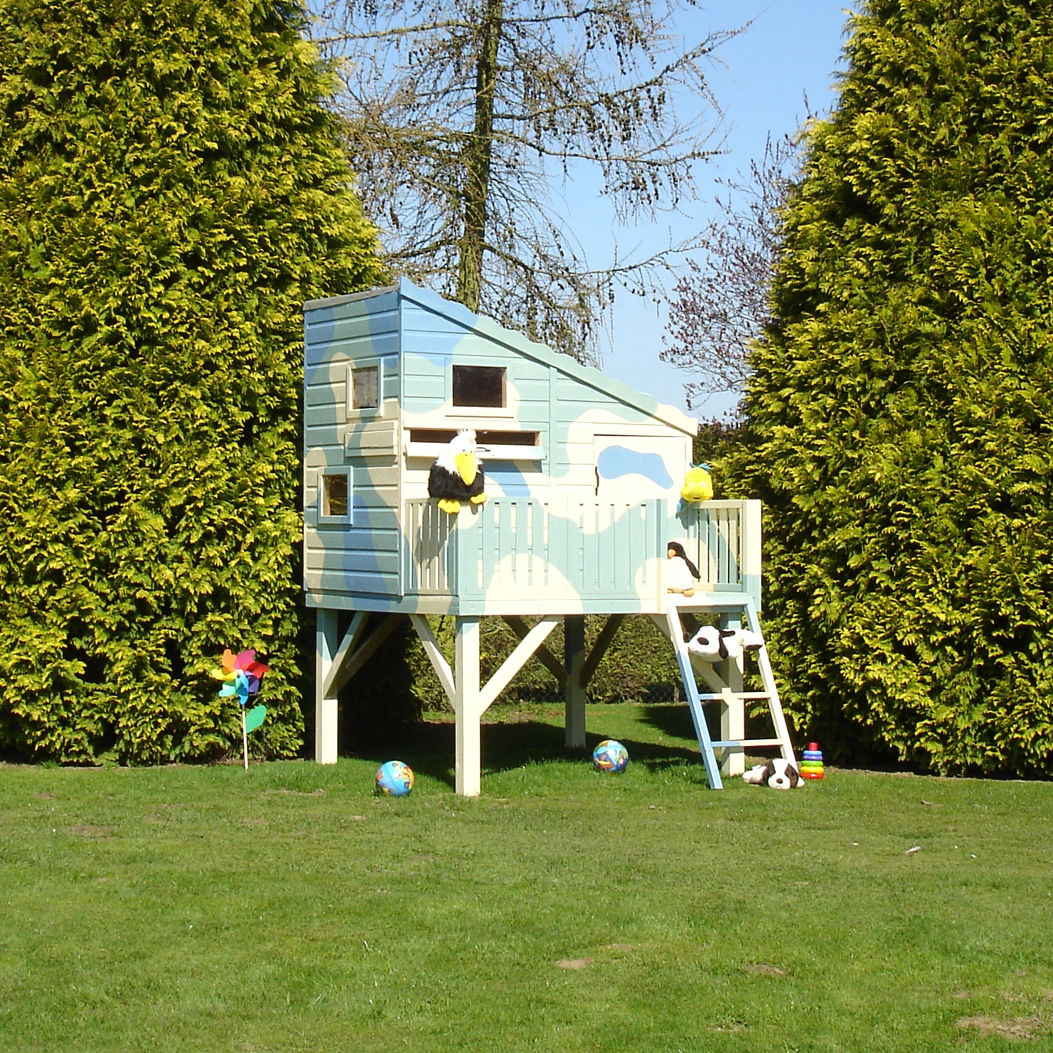 Shire Command Post on Platform 6x4 Childrens Playhouse with 12mm Shiplap cladding - Best Shed