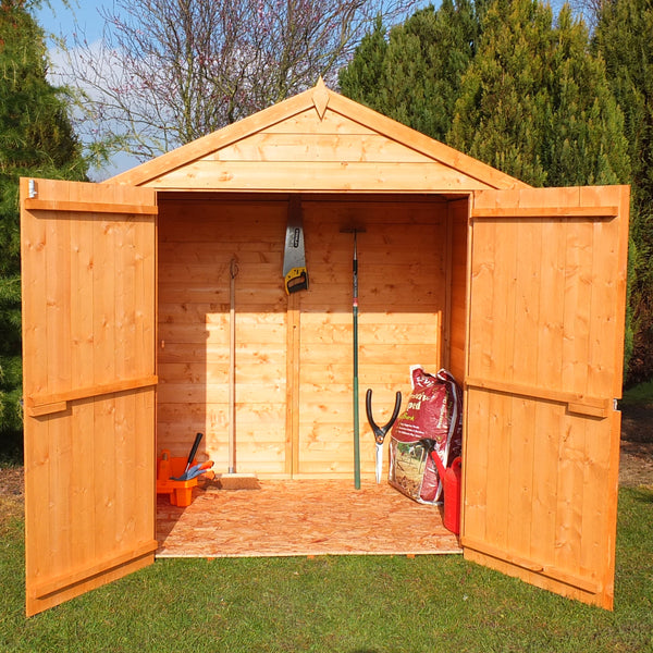 Shire Bute Shiplap Apex Double Door 4x6 12mm interlock Clad wooden Shed