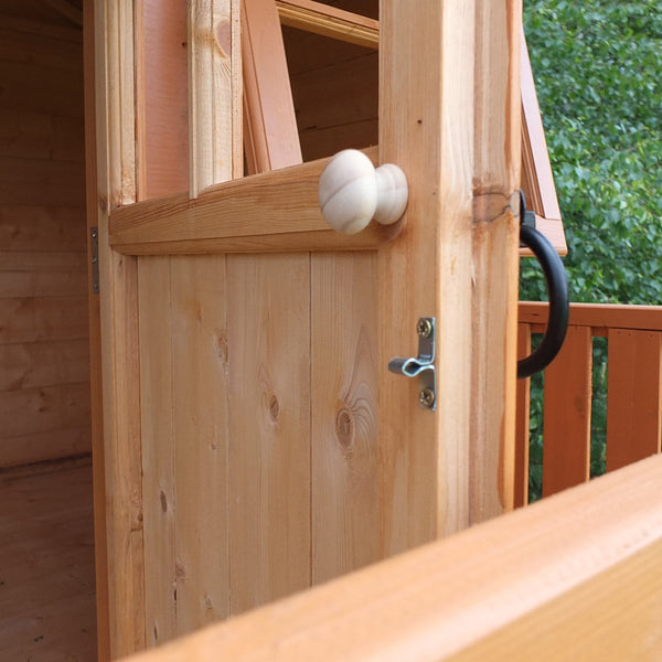 Shire Stork on platform with Slide 6x4 Childrens Playhouse with 12mm Shiplap interlocking cladding