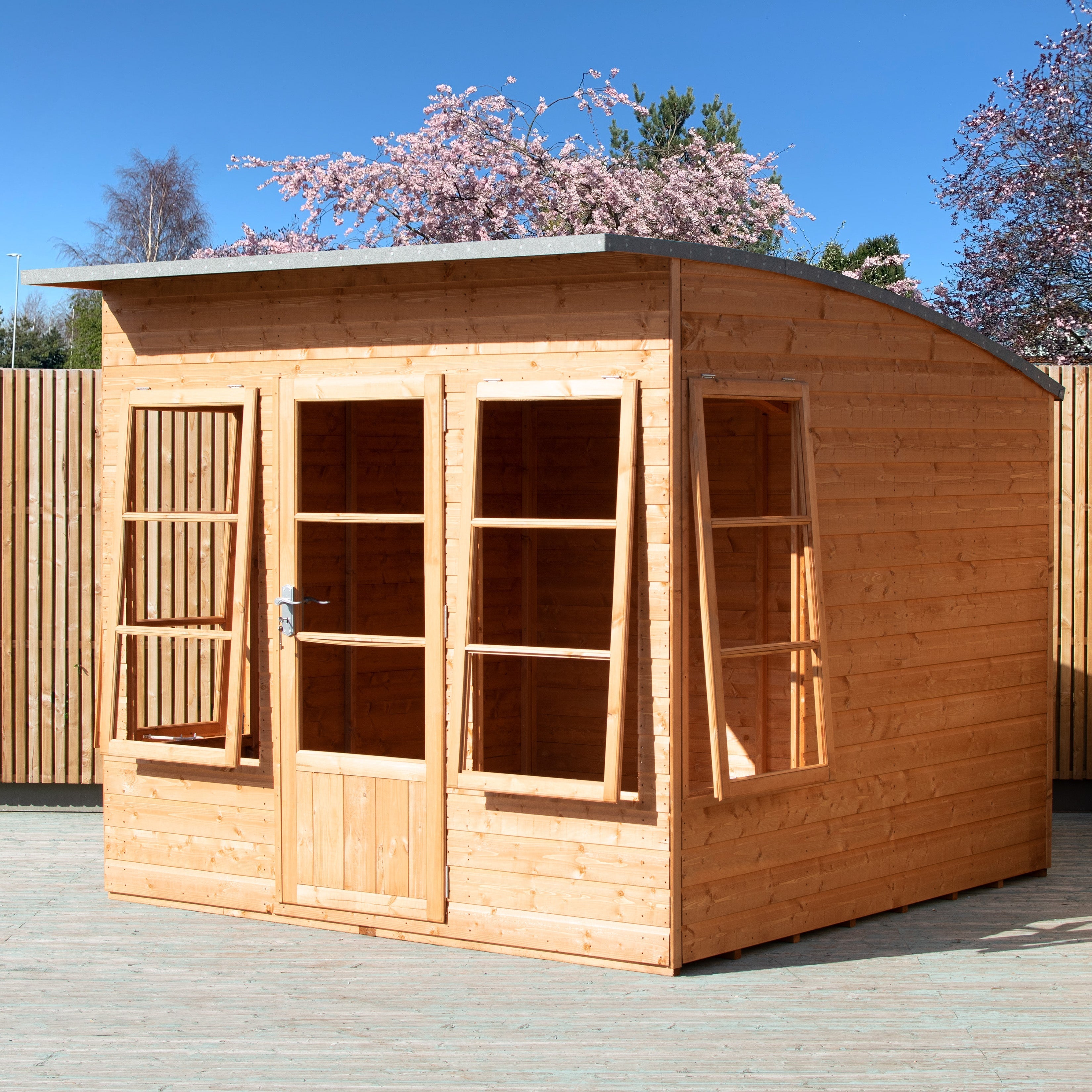 Shire Orchid 8x8G Summerhouse with curved roof - Best Shed