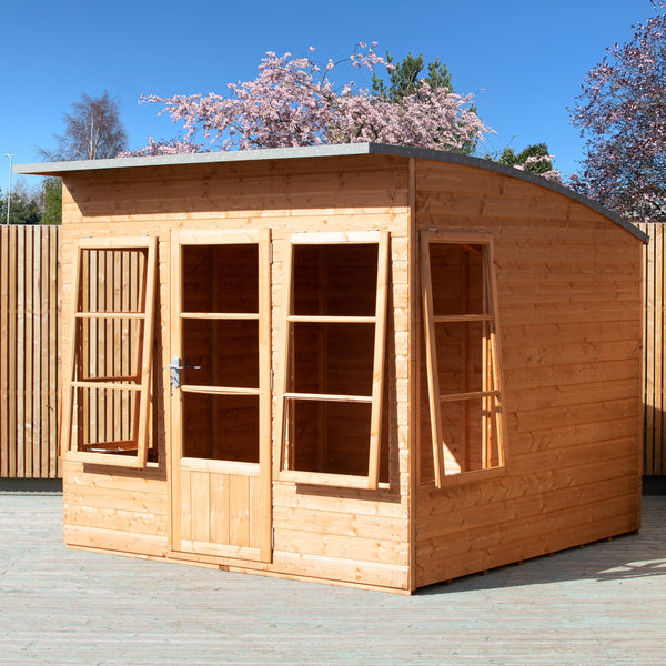 Shire Orchid 8x8G Summerhouse with curved roof - Best Shed