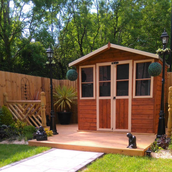 Shire Haddon 7x5 12mm interlock Clad wooden Summerhouse - Best Shed