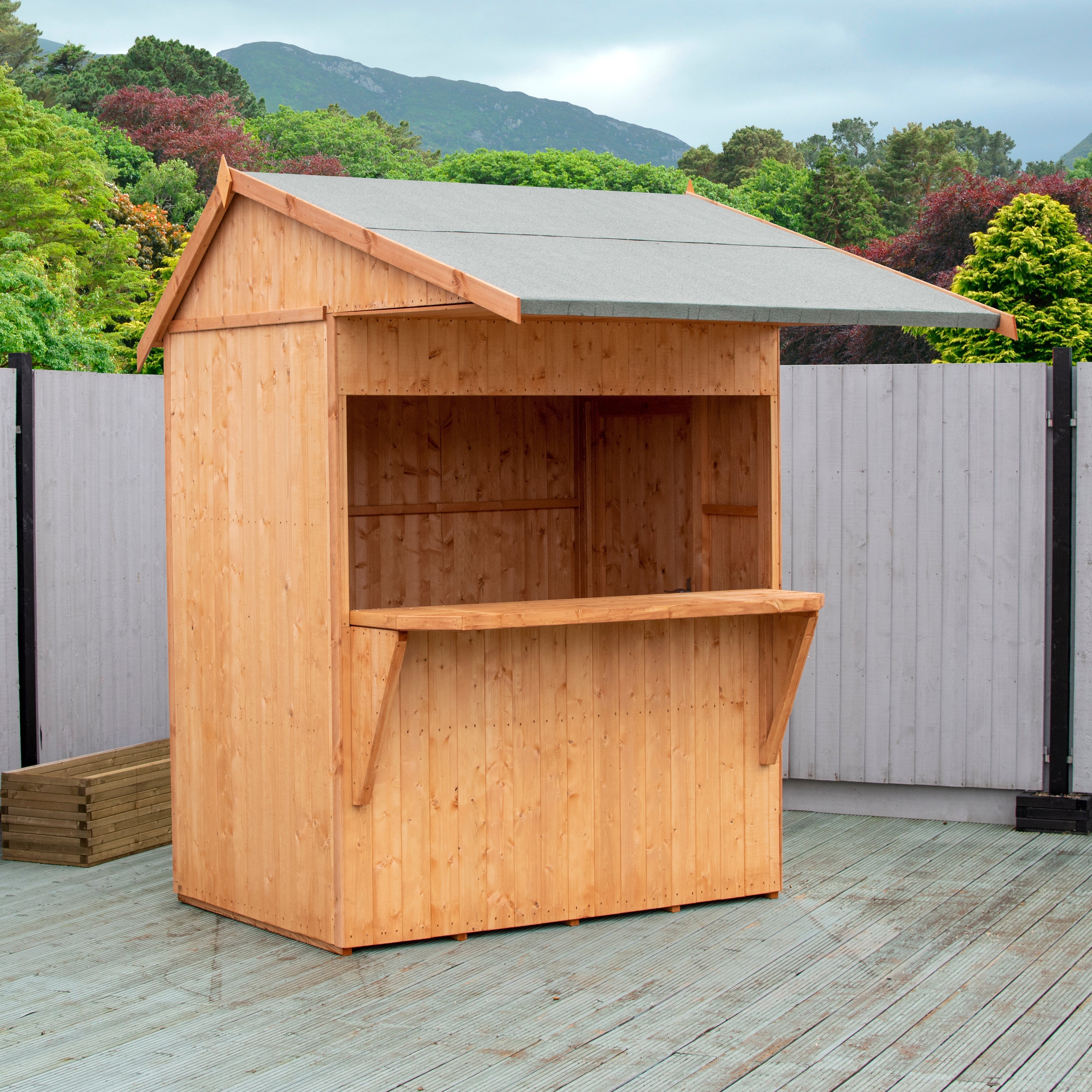 Shire Garden Bar Apex Roof 6x4 12mm interlock  Cladding - Best Shed