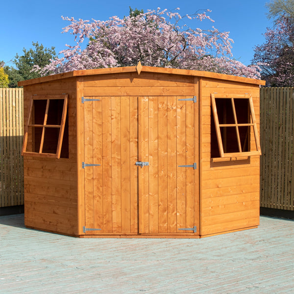 Shire Corner Shed 7x7 12mm interlock Clad wooden Shed - Best Shed