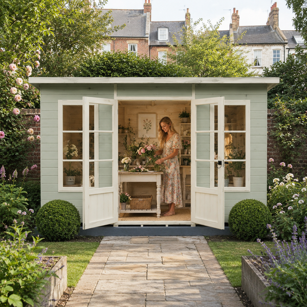 Shire 12x6 Dahlia Pent Summerhouse 12mm Shiplap interlock cladding