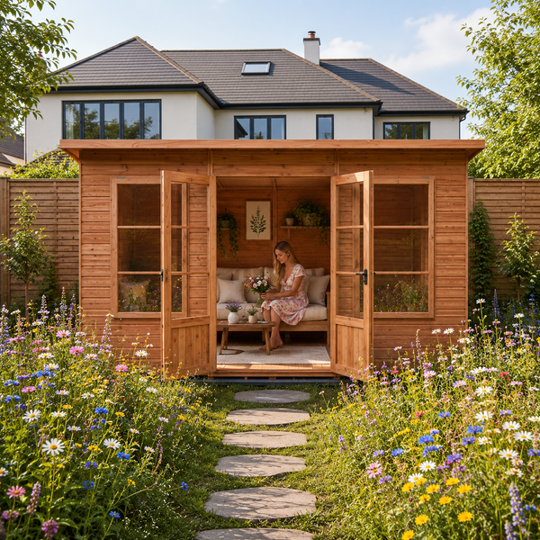 Shire 12x6 Dahlia Pent Summerhouse 12mm Shiplap interlock cladding