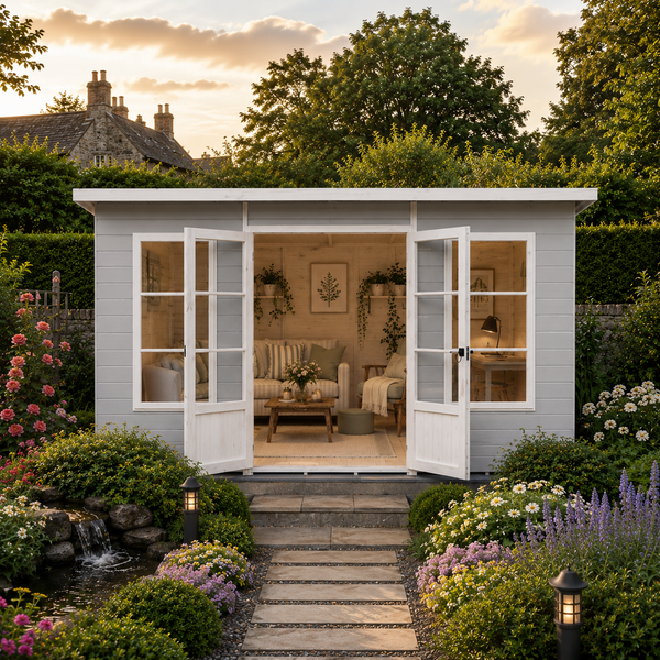 Shire 12x6 Dahlia Pent Summerhouse 12mm Shiplap interlock cladding