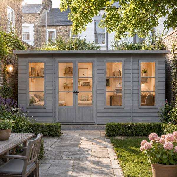 Shire 16x6 Dahlia Pent Summerhouse 12mm Shiplap interlock cladding
