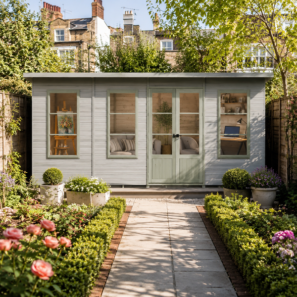 Shire 16x6 Dahlia Pent Summerhouse 12mm Shiplap interlock cladding