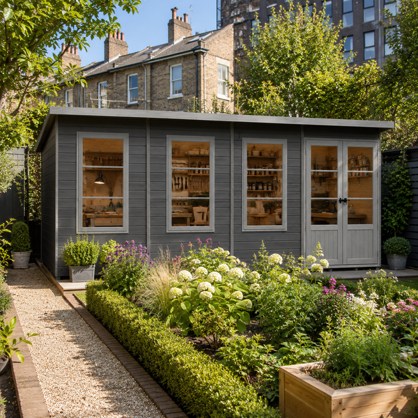 Shire 16x6 Dahlia Pent Summerhouse 12mm Shiplap interlock cladding