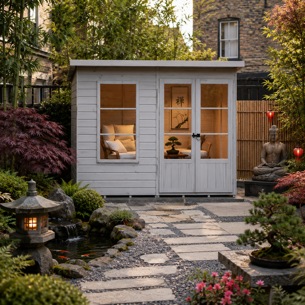 Shire 8x6 Dahlia Pent Summerhouse 12mm Shiplap interlock cladding