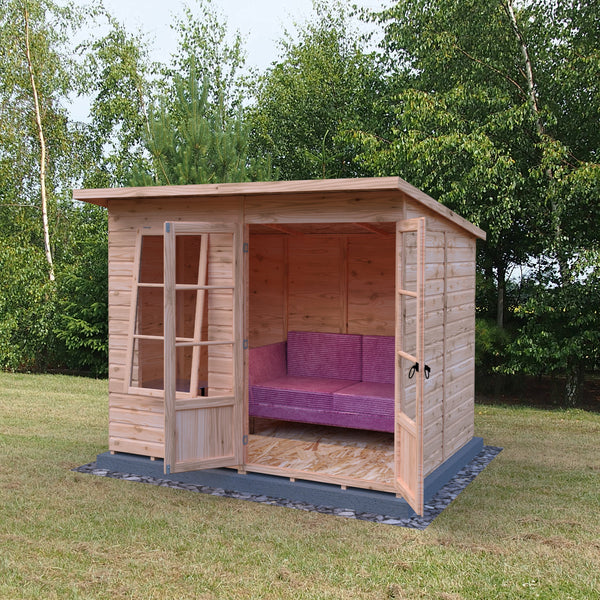 Shire 8x6 Dahlia Pent Summerhouse 12mm Shiplap interlock cladding