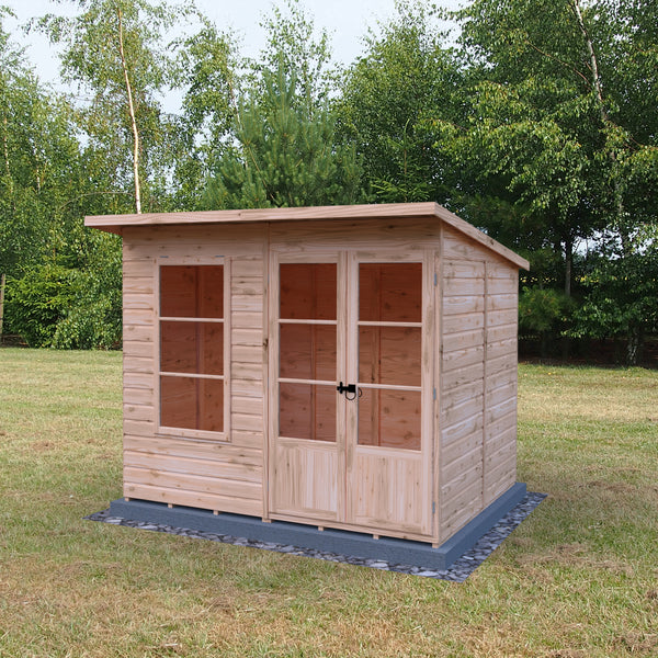 Shire 8x6 Dahlia Pent Summerhouse 12mm Shiplap interlock cladding