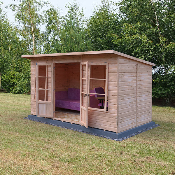 Shire 12x6 Dahlia Pent Summerhouse 12mm Shiplap interlock cladding