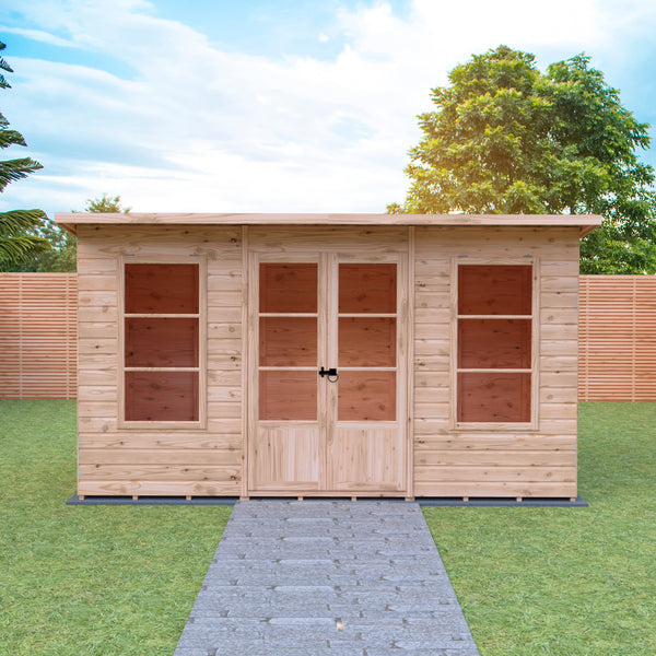 Shire 12x6 Dahlia Pent Summerhouse 12mm Shiplap interlock cladding