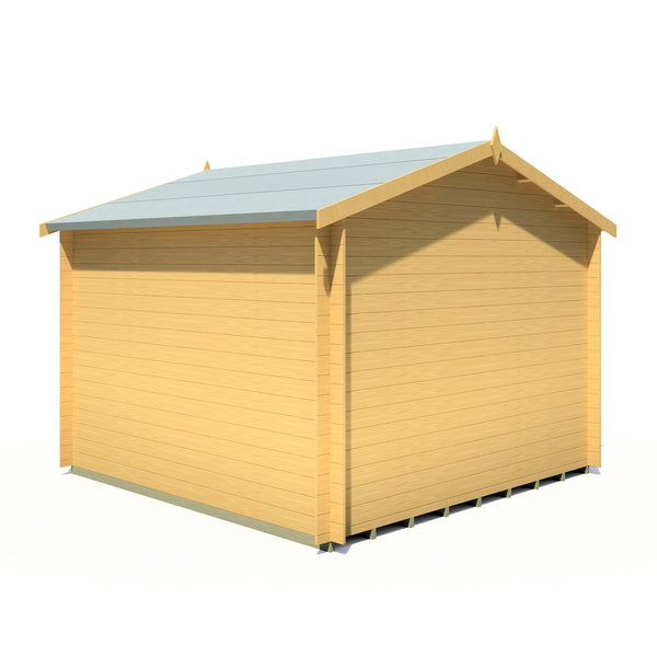 Shire Danbury 10x10 Log Cabin 19mm interlock  Cladding - Best Shed