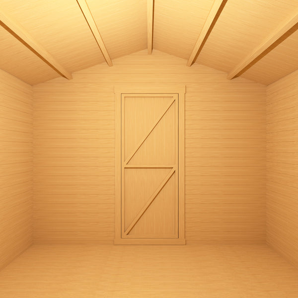 Shire Danbury 10x10 Log Cabin 19mm interlock  Cladding - Best Shed