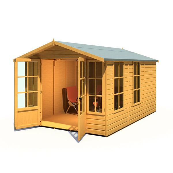 Shire Delmora 8x12 Summerhouse Interlock Cladding - Best Shed