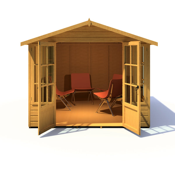 Shire Delmora 8x12 Summerhouse Interlock Cladding - Best Shed