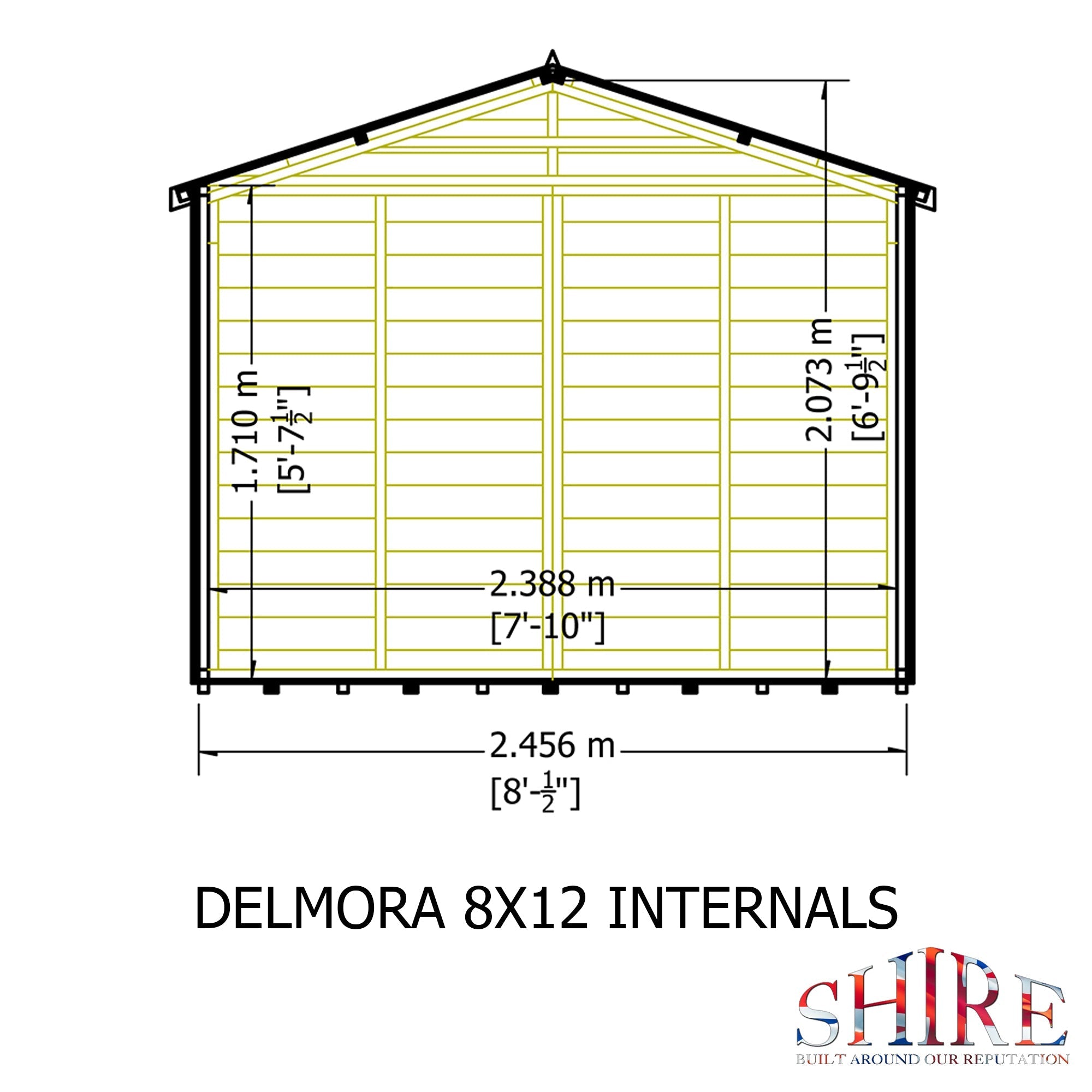 Shire Delmora 8x12 Summerhouse Interlock Cladding - Best Shed