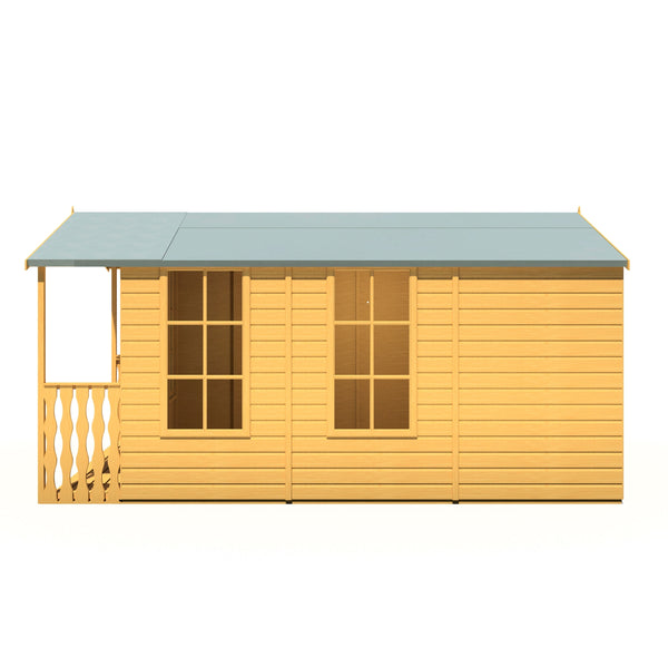 Shire Delmora 8x14 INC Verandah Summerhouse Interlock Cladding - Best Shed