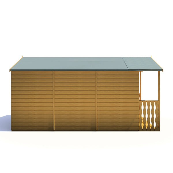 Shire Delmora 8x14 INC Verandah Summerhouse Interlock Cladding - Best Shed