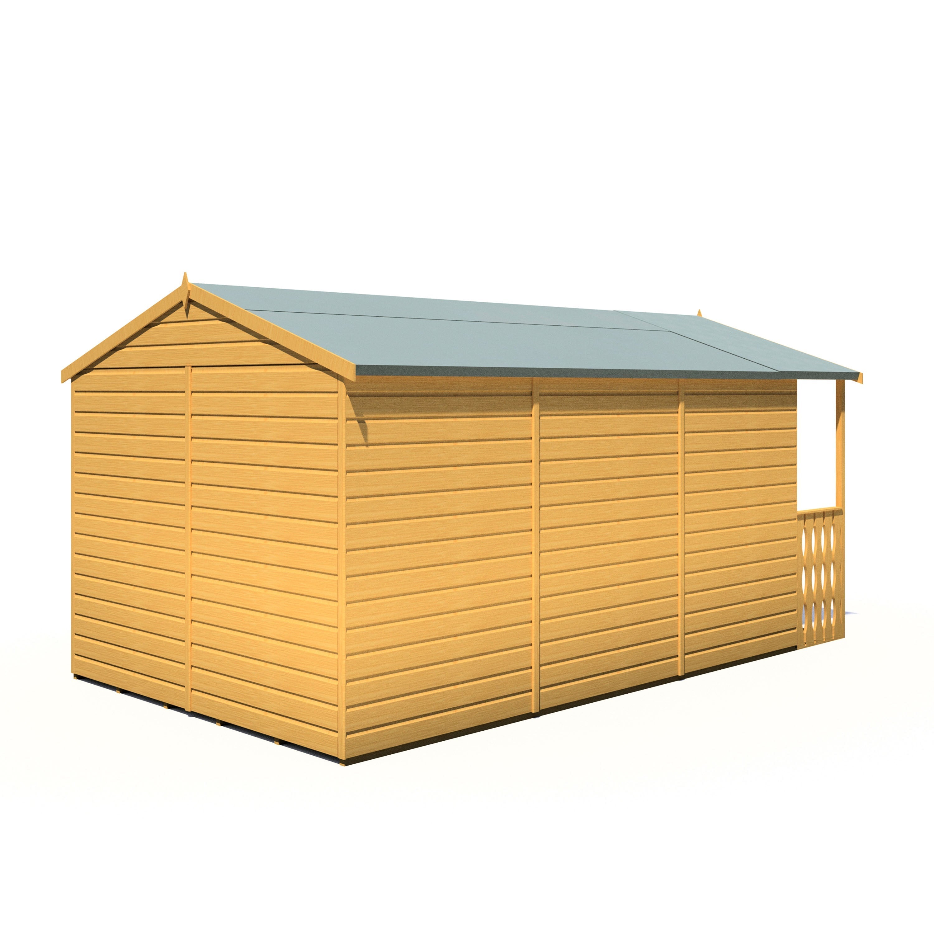 Shire Delmora 8x14 INC Verandah Summerhouse Interlock Cladding - Best Shed