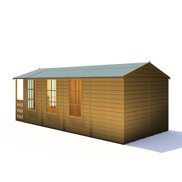 Shire Delamora 8x18 summerhouse with verandah - Best Shed