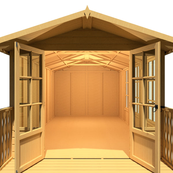 Shire Delamora 8x18 summerhouse with verandah - Best Shed