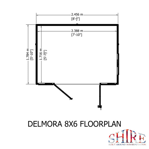 Shire Delmora 8x6 Sumerhouse Shiplap Interlock Cladding