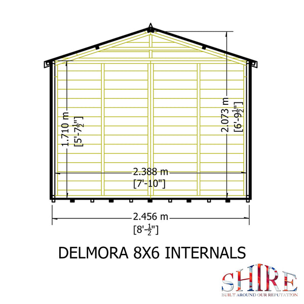 Shire Delmora 8x6 Sumerhouse Shiplap Interlock Cladding