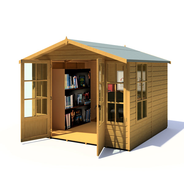 Shire Delmora 8x8 Summerhouse Interlock Cladding - Best Shed