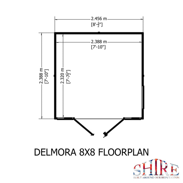 Shire Delmora 8x8 Summerhouse Interlock Cladding - Best Shed