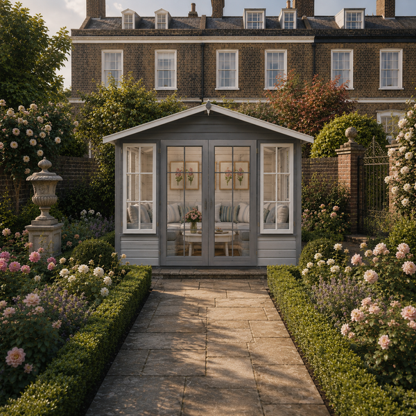 Shire Delmora 8x6 Sumerhouse and verandah Shiplap Interlock Cladding