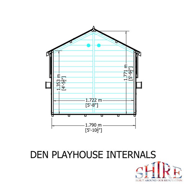 Den 6x4 Shiplap Children's Playhouse