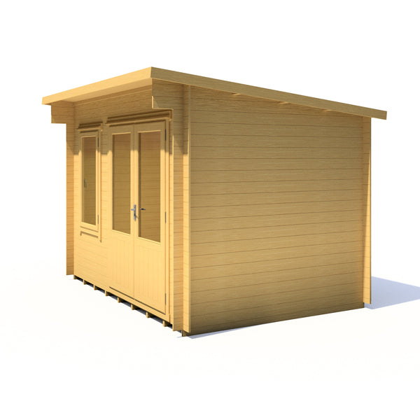 Shire 11x8 Edgefeild Log Cabin 19mm interlock Cladding - Best Shed
