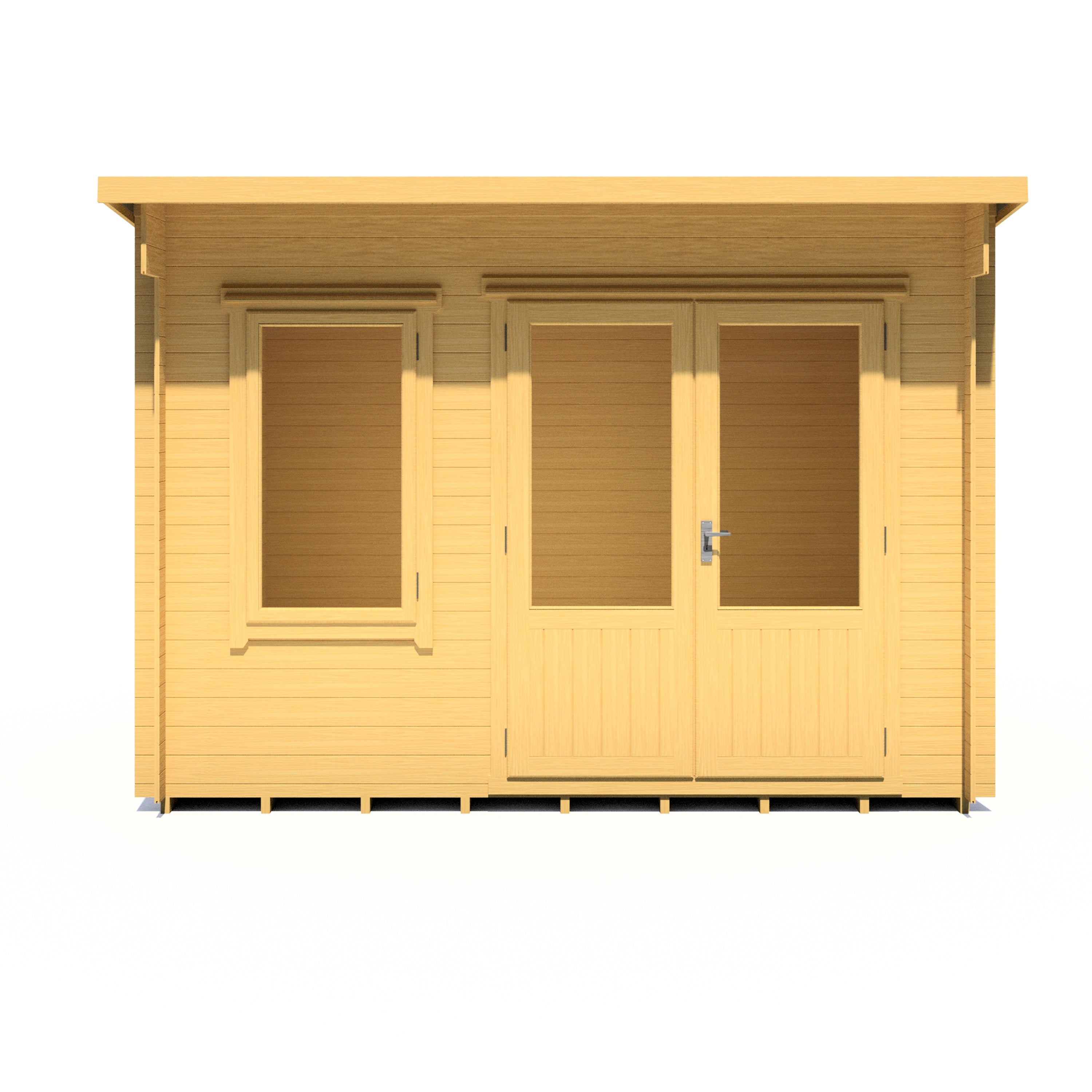 Shire 11x8 Edgefeild Log Cabin 19mm interlock Cladding - Best Shed